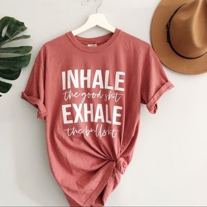 NEW Funny Inhale Exhale Graphic Tee shirt S-2X